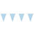 NEU Wimpelkette aus Stoff, hellblau, 6m, 15 Flaggen � 26x18cm, Polyester - hellblau