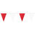 NEU Wimpelkette aus Stoff, rot-wei�, 6m, 15 Flaggen � 26x18cm, Polyester - rot-wei�