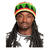 Perücke Herren Rastafari-Mütze mit angenähten Dreadlocks, schwarz