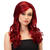 NEU Per�cke Julietta, Langhaar gewellt, bordeauxrot, Premium-Qualit�t