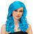 NEU Per�cke Julietta, Langhaar gewellt, blau, Premium-Qualit�t