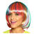 Perücke Damen Foxy Bob, Pagenkopf mit Pony Candy Style Neon Pebbles, pink-bunt - mit Haarnetz Bild 2