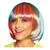 Percke Damen Foxy Bob, Pagenkopf mit Pony Candy Style Neon Pebbles, pink-bunt - mit Haarnetz Bild 2