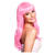 Percke Damen Langhaar glatt mit Pony, Party Chique, rosa - mit Haarnetz Bild 2