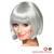 Percke Damen Foxy Bob, Pagenkopf mit Pony, Cabaret, silbergrau - SPARPACK mit 12 Stck