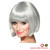 Percke Damen Foxy Bob, Pagenkopf mit Pony, Cabaret, silbergrau - SPARPACK mit 6 Stck