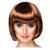 Percke Damen Foxy Bob, Pagenkopf mit Pony, Cabaret, braun - mit Haarnetz Bild 2