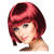 Percke Damen Foxy Bob, Pagenkopf mit Pony, Cabaret, bordeaux - mit Haarnetzt Bild 2