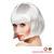 Percke Damen Foxy Bob, Pagenkopf mit Pony, Cabaret, wei - SPARPACK mit 12 Stck