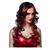 Perücke Damen Teufel gelockt, Devilicious, rot-schwarz - mit Haarnetz Bild 2