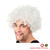 Percke Unisex Herren Super-Riesen-Afro Locken, wei - SPARPACK mit 12 Stck