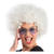 Perücke Unisex Damen Super-Riesen-Afro Locken, weiß - mit Haarnetz Bild 2