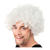 Perücke Unisex Herren Super-Riesen-Afro Locken, weiß - mit Haarnetz Bild 2