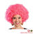 Perücke Unisex Damen Super-Riesen-Afro Locken, pink - SPARPACK mit 12 Stück