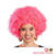 Percke Unisex Damen Super-Riesen-Afro Locken, pink - SPARPACK mit 12 Stck