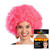 Perücke Unisex Damen Super-Riesen-Afro Locken, pink - mit Haarnetz