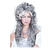 Perücke Damen Eiskönigin, weiß-grau - mit Haarnetz Bild 2