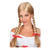 Perücke Damen Mittelscheitel mit zwei geflochtenen Zöpfen Adelheid, blond - mit Haarnetz Bild 2