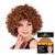 Percke Damen Candice gelockt, braun - mit Haarnetz