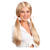 Perücke Damen Mittelscheitel mit Zöpfen und rosa Schleifen Schoolgirl, blond - mit Haarnetz Bild 2