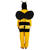 Damen- und Herren-Kostüm Overall Biene, Gr. M-L bis 180cm Körpergröße - Plüschkostüm, Tierkostüm Bild 2