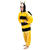 Damen- und Herren-Kostüm Overall Biene, Gr. M-L bis 180cm Körpergröße - Plüschkostüm, Tierkostüm Bild 3