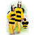 Damen- und Herren-Kostüm Overall Biene, Gr. M-L bis 180cm Körpergröße - Plüschkostüm, Tierkostüm Bild 5