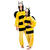 Damen- und Herren-Kostüm Overall Biene, Gr. XL bis 190cm Körpergröße - Plüschkostüm, Tierkostüm