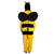 Kinder-Kostüm Overall Biene, Gr. M bis 140cm Körpergröße - Plüschkostüm, Tierkostüm Bild 2