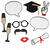 NEU Foto-Booth Set Graduation, mit 10 Motiven - Foto-Booth-Set