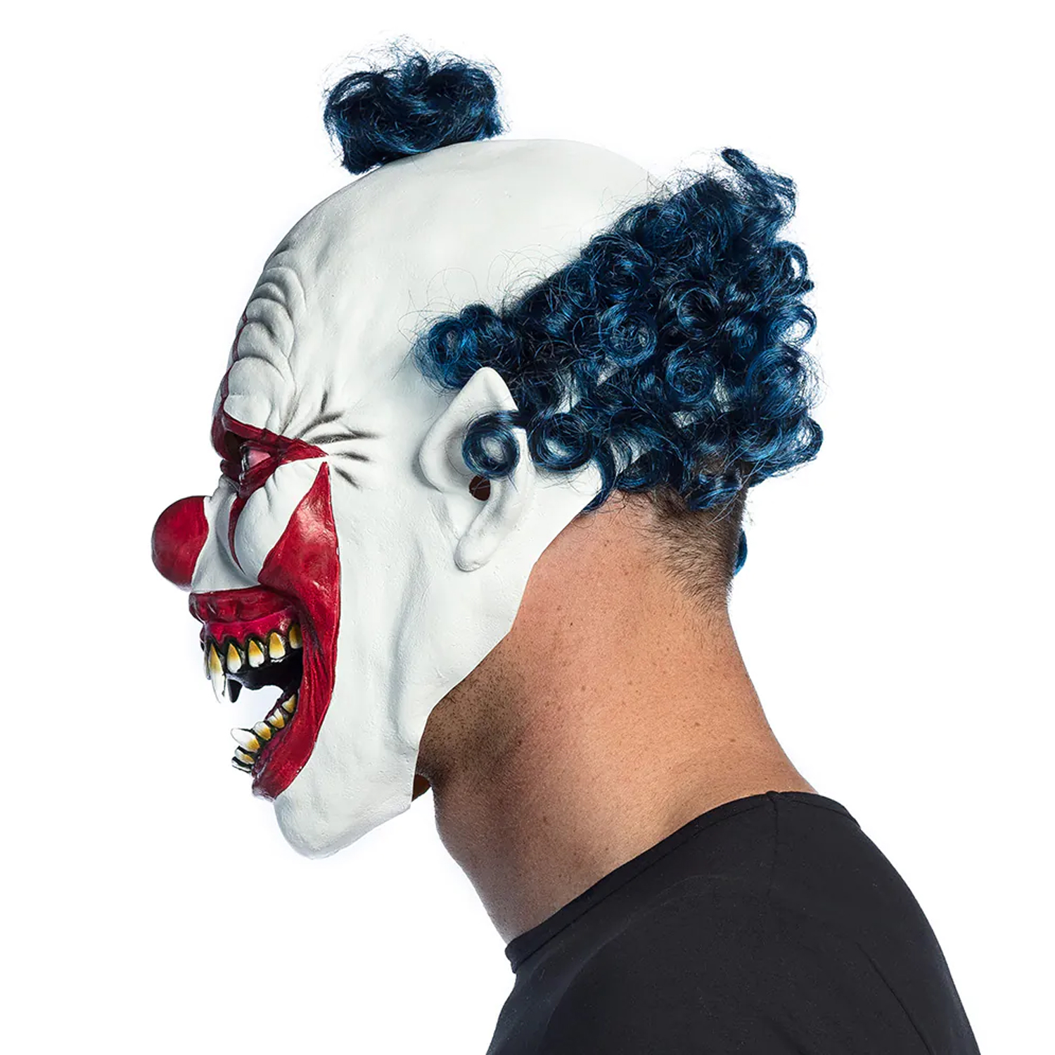 NEU Latex-Gesichtsmaske Vampir Clown, mit Haar Bild 2