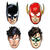 SALE Papp-Masken Justice League, 8 Stck mit verschiedenen Superhelden - Papp-Masken