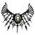 NEU Halsband im Gothic- / Halloween-Look, Schwarz mit weiem Totenkopf-Emblem