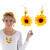 NEU Ohrringe Sonnenblume, 1 Paar am Haken