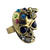 SALE Ring, Gold- und Edelsteinoptik, Totenkopf, Einheitsgre