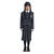 SALE Kinder-Kostm Wednesday Addams Schul-Uniform, schwarz-grau gestreift, 3-tlg., Gr. 140