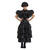 SALE Kinder-Kostm Wednesday Addams Prom-Night Ballkleid, schwarz, Gr. 140