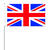 NEU Papierflaggen Grobritannien mit Stab, 12 x 21 cm, 10 Stck