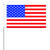 NEU Papierflaggen USA mit Stab, 12 x 21 cm, 10 Stück