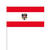 NEU Papierflaggen Österreich mit Stab, 12 x 21 cm, 10 Stück - Flaggen