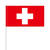 NEU Papierflaggen Schweiz mit Stab, 12 x 21 cm, 10 Stück - Flaggen