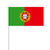 Papierflaggen Portugal mit Stab, 12 x 21 cm, 10 Stck