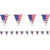 NEU Wimpelkette USA / Amerika aus Papier, 3,5m lang, 10 Flaggen, 20x30 cm