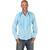 NEU Herren-Kostm Rschenhemd Silky, hellblau, Gr. S