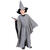 NEU Kinder-Kostüm Zauberer-Mantel grau, mit Hut und Gürtel, Gr. 152-164 - Größe 152-164
