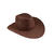 Cowboyhut braun in Jute-Optik, Einheitsgr��e