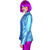 NEU Damen-Kostüm Disco-Fever-Jacke, blau, Gr. 36-38 Bild 3
