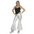 NEU Damen-Kostm Schlaghose Disco-Fever silber, Gr. 36-38