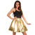 NEU Damen-Kostm Disco-Rock, gold, Einheitsgre