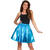 NEU Damen-Kostüm Disco-Rock, blau, Einheitsgröße